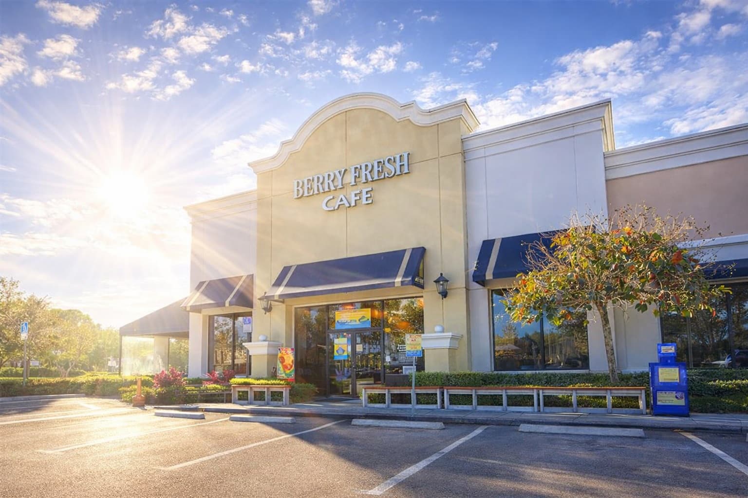 A café scene associated with the Port St. Lucie restaurant.