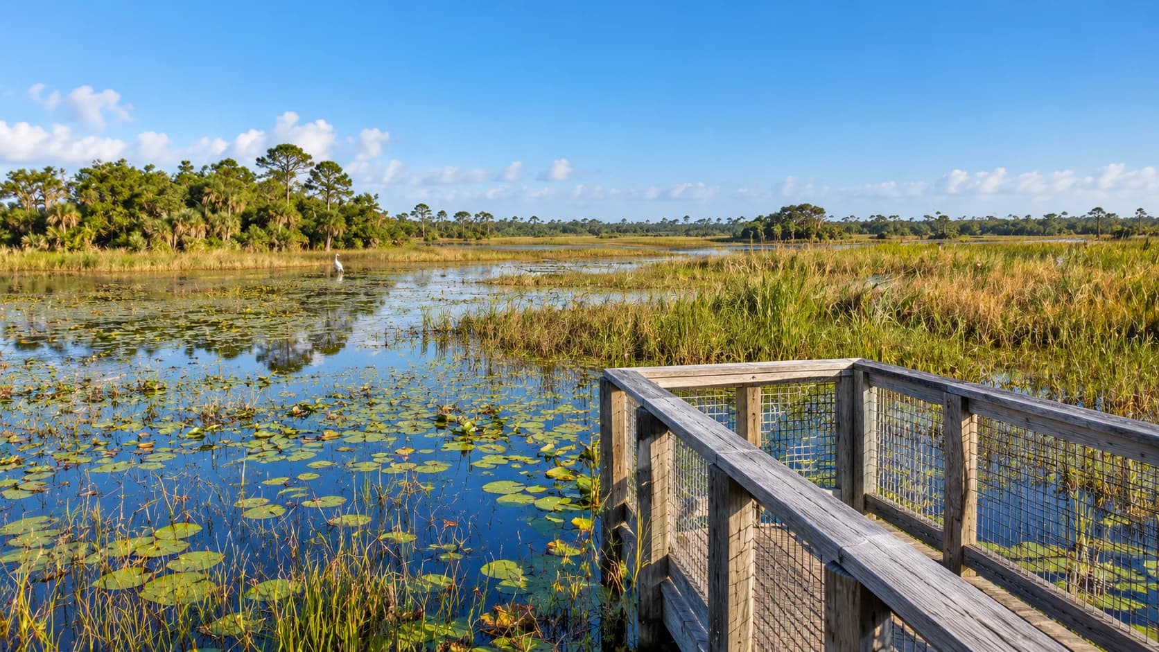 Editorial illustration of basin marsh at Savannas Preserve State Park