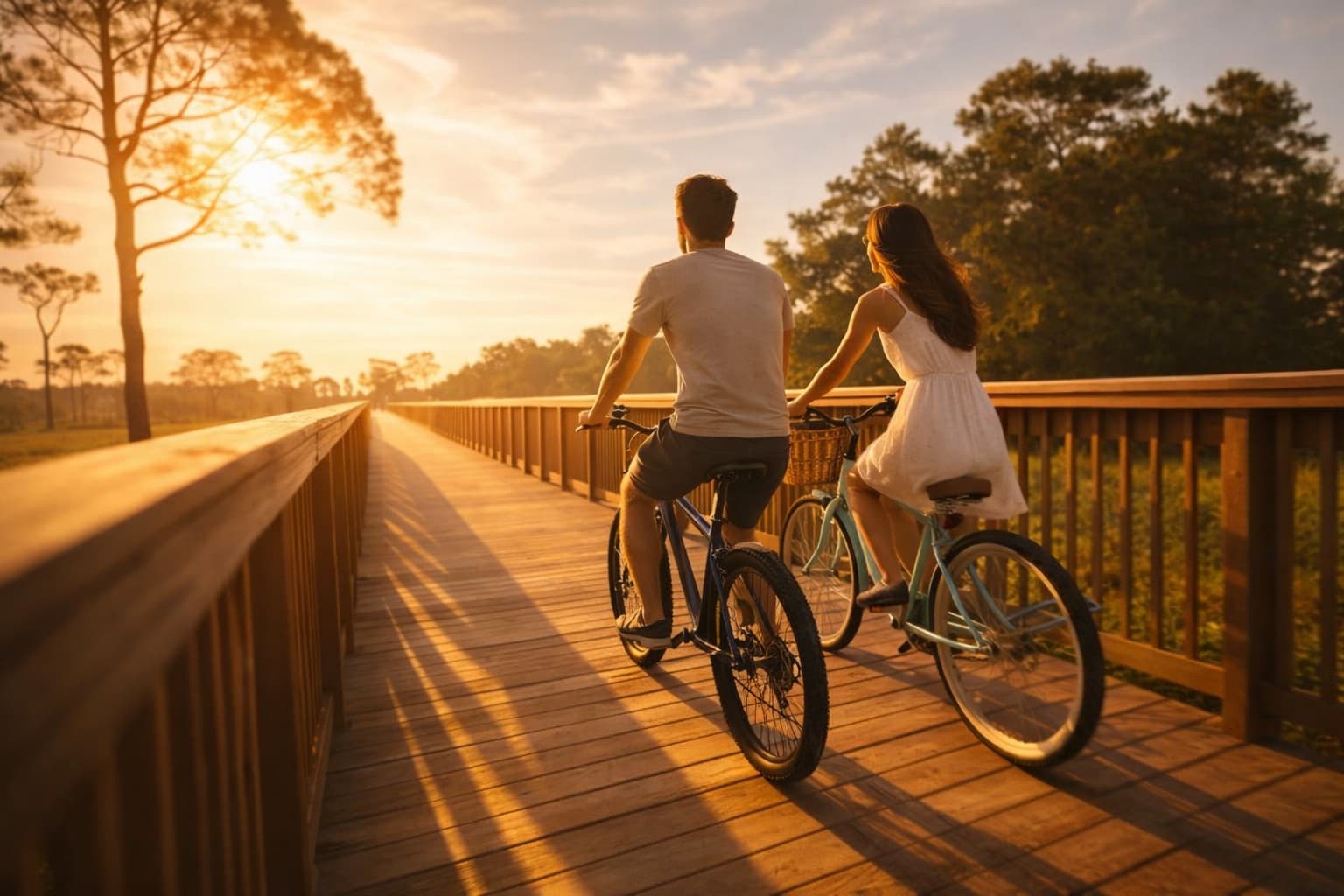 a couple bikes at Savannas Preserve State Park