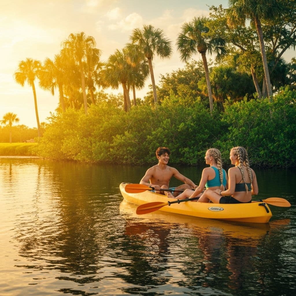 Outdoor riverfront scene in Port St. Lucie